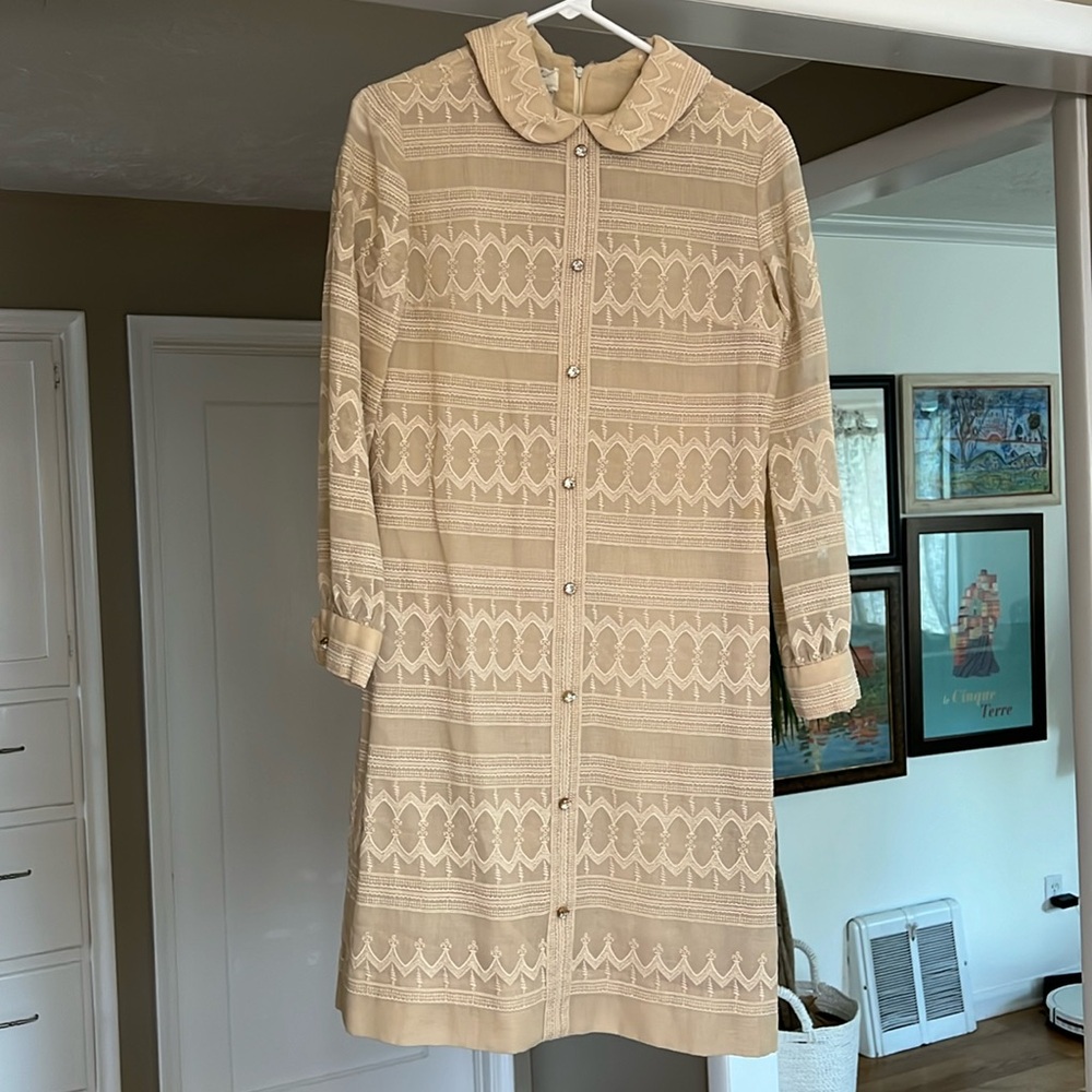 Vintage tan dress - small
